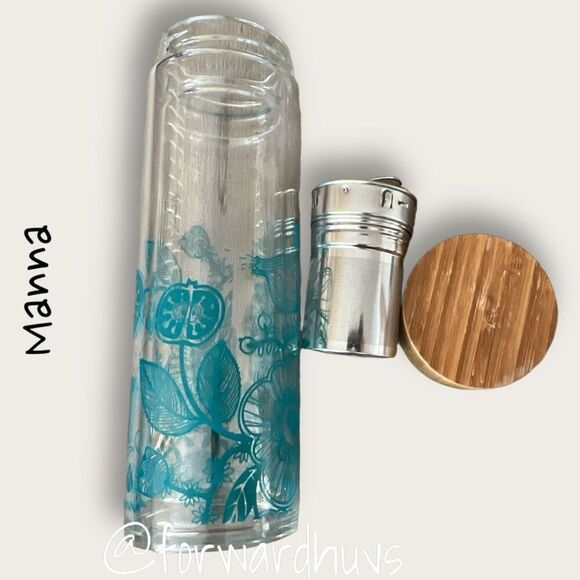 Manna Wai 20oz Glass Bottle Stainless Steel Infuser - Picture 4 of 10